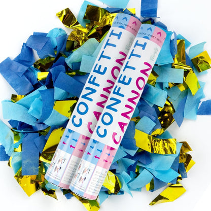 2 Pack Gender Reveal Confetti Cannon, 12 in Pink Square shaped Paper Party Poppers Cannons, Confetti Poppers For Baby Girl Gender Reveal Baby Showers (Square, Pink)