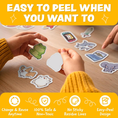 Cute Stickers for Kids - Kawaii Water Bottle Stickers for Teens - 108pc Sticker Pack - Waterproof Vinyl Stickers for Water Bottles, Scrapbook, Laptops, Etc.