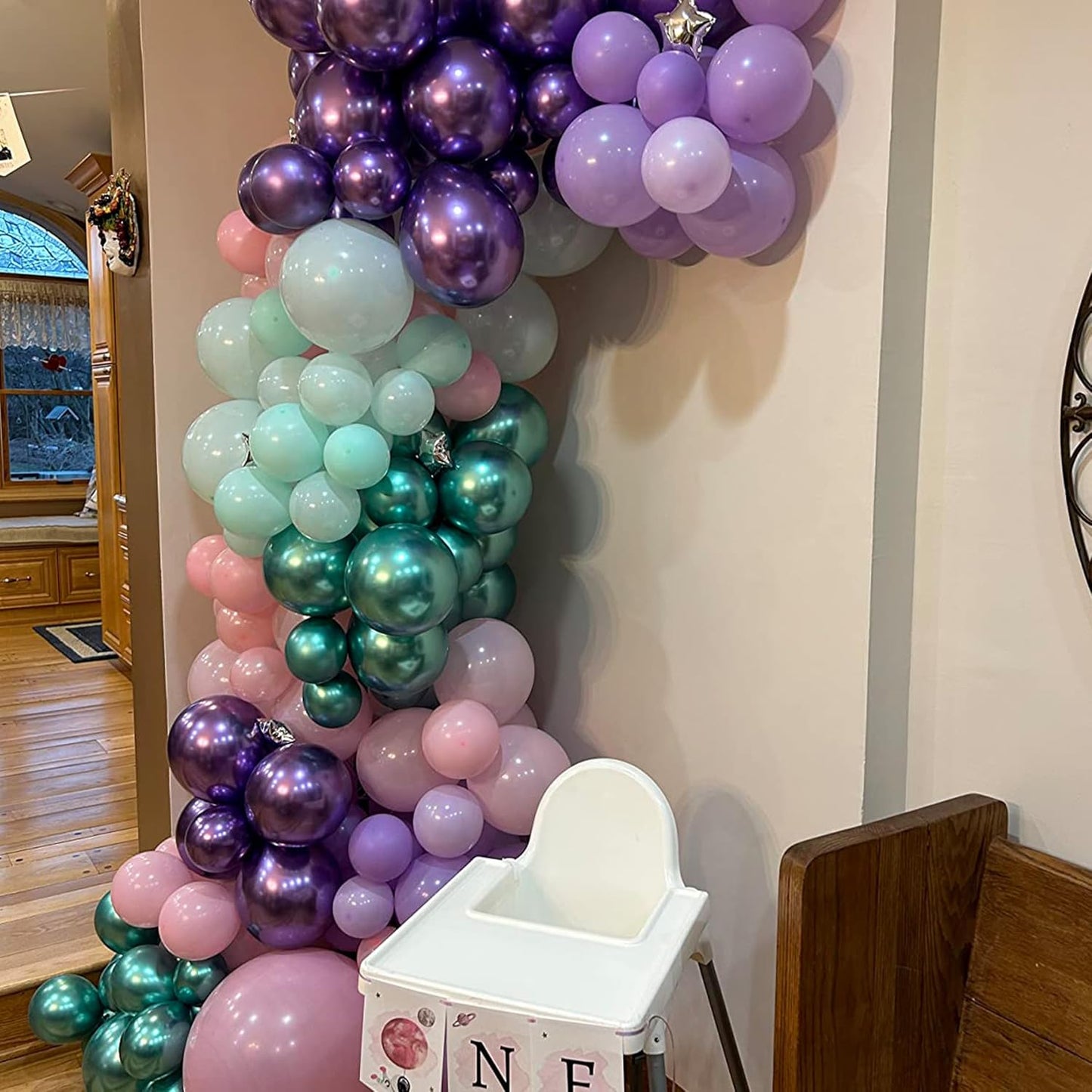 Pink Blue Purple Balloon, 60 Pcs 12 Inches Hot Pink Metallic Purple Teal Yellow Balloons Confetti Balloons for Kids Magic Theme Birthday Decoration Baby Shower Girls Music Party Supplies