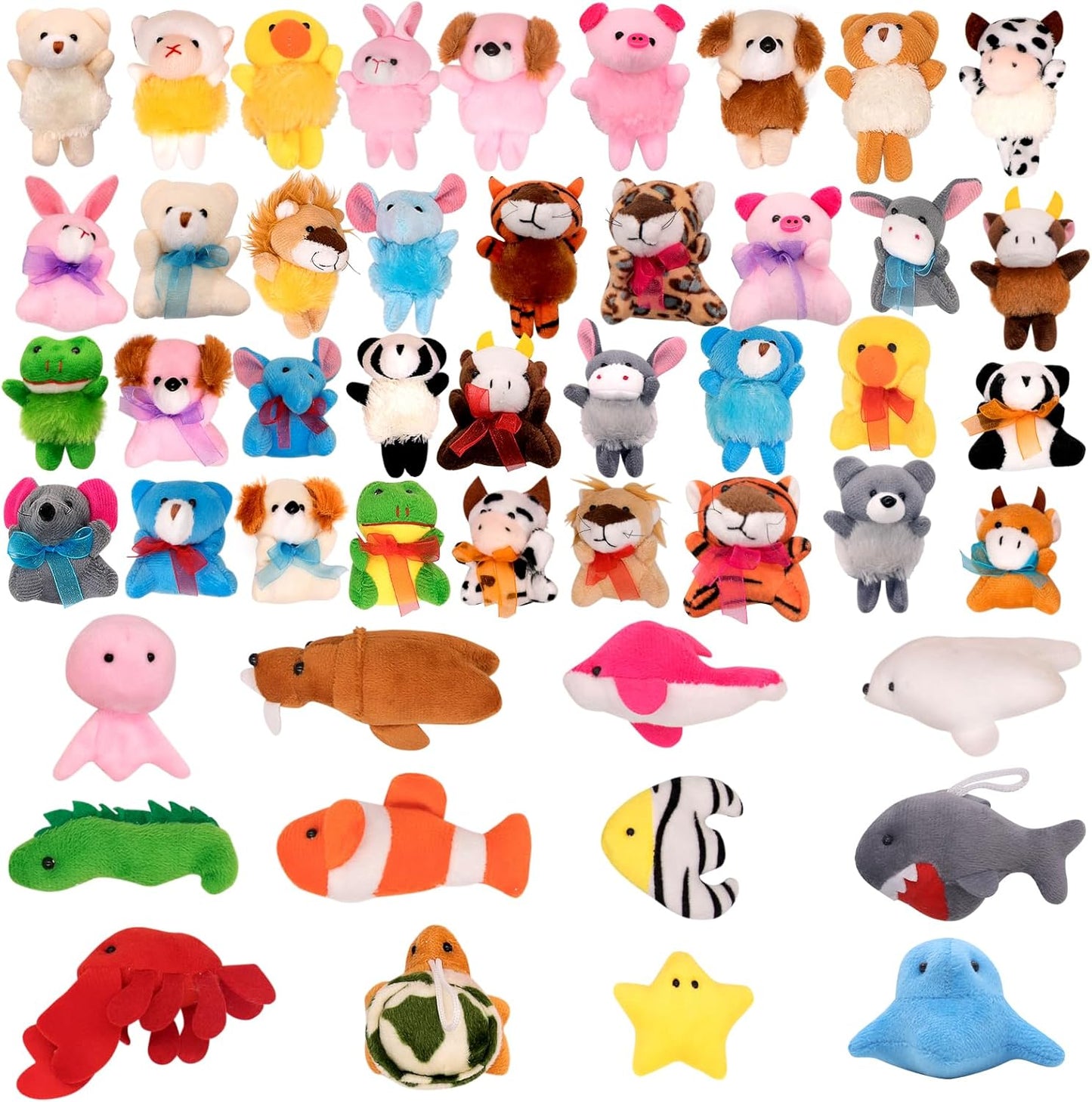 JoyRapt 24 Pack Small Stuffed Animals Bulk Gifts for Kids (2.3/2"-2.5/3.5" Each), Birthday Party Favors Toys for Classroom Prizes, Goodie Bag Pinata Fillers, Carnival Treasure Box Toys (24PCS)