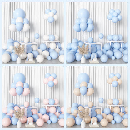 Amandir 153pcs White Sand Balloons Arch Garland Kit Different Sizes 18 12 10 5 Inch Cream Beige Sand White Latex Balloon for Birthday Boho Neutral Baby Shower Wedding Anniversary Party Decorations