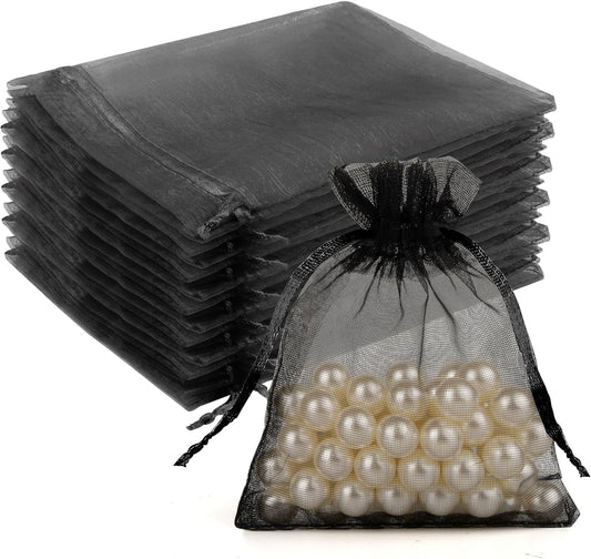 Crweety 50 Pcs Pink Organza Bags 3x4 In, Small Gift Bags Bulk for Jewelry Candy Soap Makeup Sachet, Cute Mesh Gift Bag Drawstring for Wedding Baby Shower Party Favors & Mothers Day Gifts - Colors A
