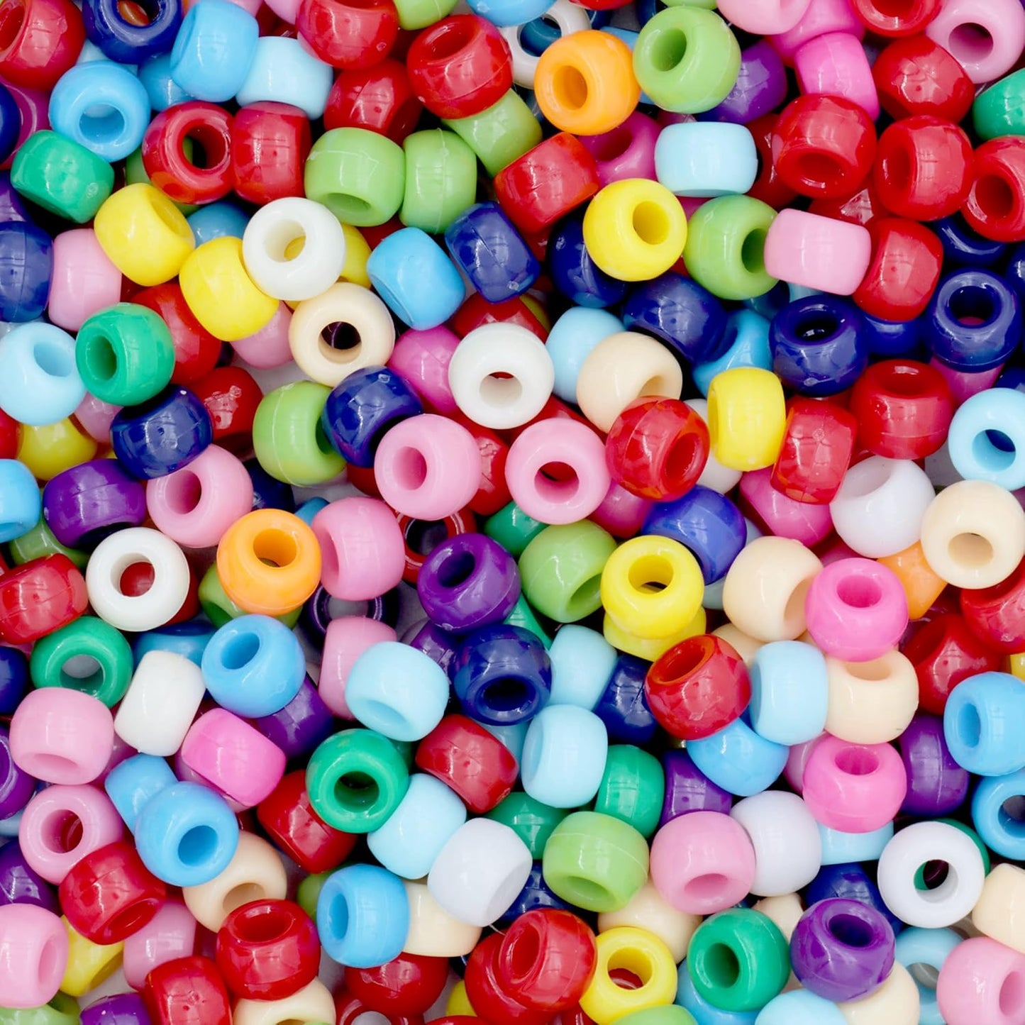1000Pcs Glow in The Dark Pony Beads 9mm Plastic Kandi Beads Bulk for Friendship Bracelet Necklace Craft Jewelry Making Beads for Hair Braids 9 Color
