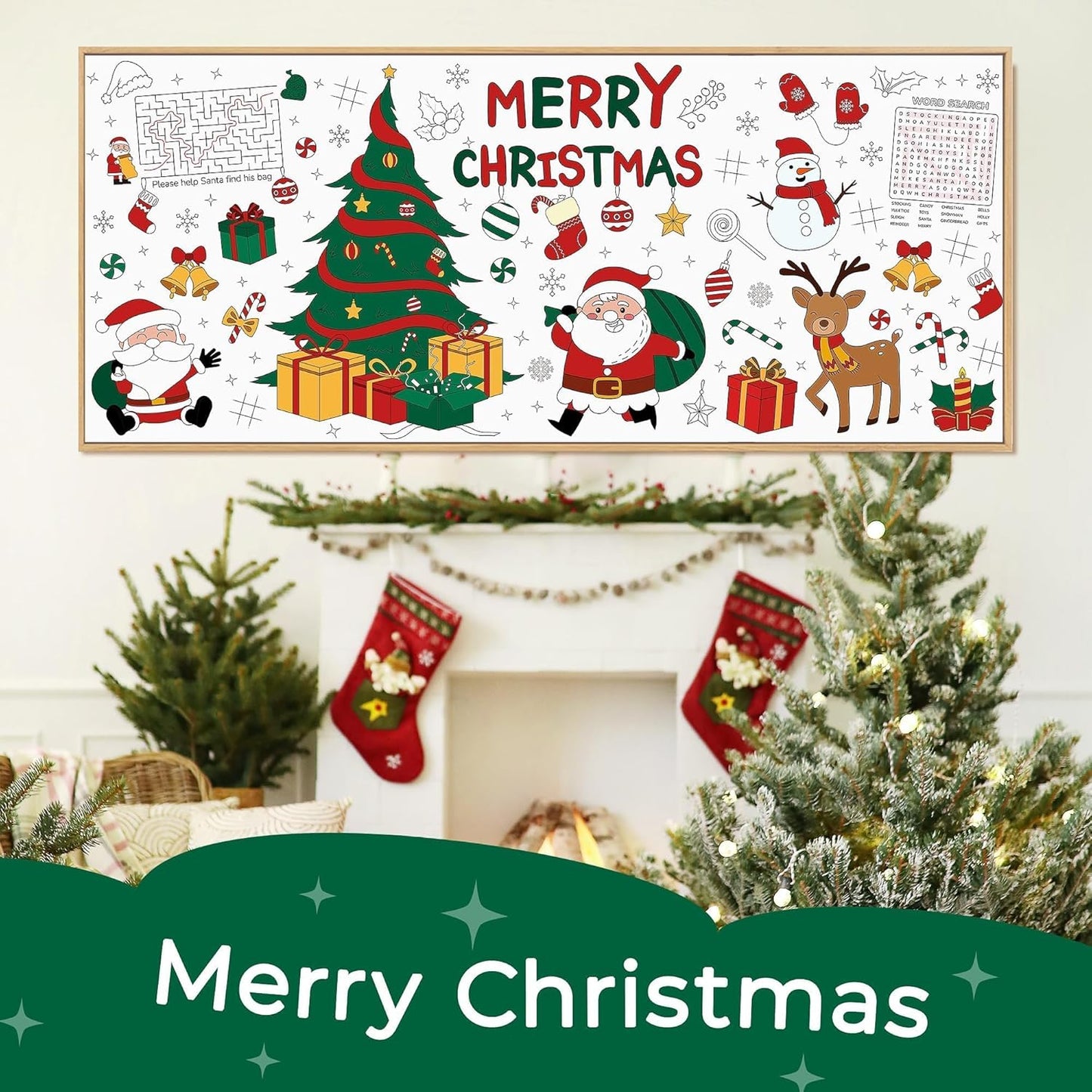 Childom 1 Pack Fourth of July Coloring Tablecloth for Kids,4th of July Crafts for Kids 30"x72" Giant Coloring Poster Table Cloth,Large Paper Poster Crafts Party Activities,4th of July Paper Tablecloth
