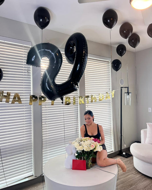 Gold Number Balloon 40 Inch, 0 Number Balloons, 10 20 30 40 50 Numbers Balloon Birthday Decorations, Gold Party Supplies for Women Men - Colors C