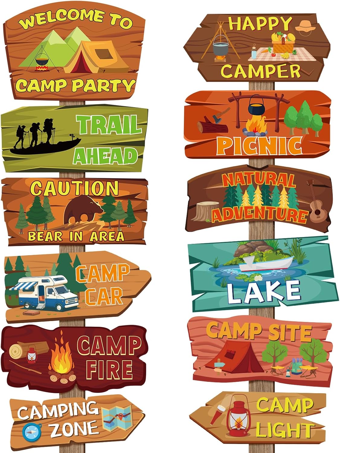 24 Pieces Retirement Decorations Retirement Party Directional Sign Retired Welcome Signs for Adults Retirement Themed Party Decorations Birthday Party Supplies