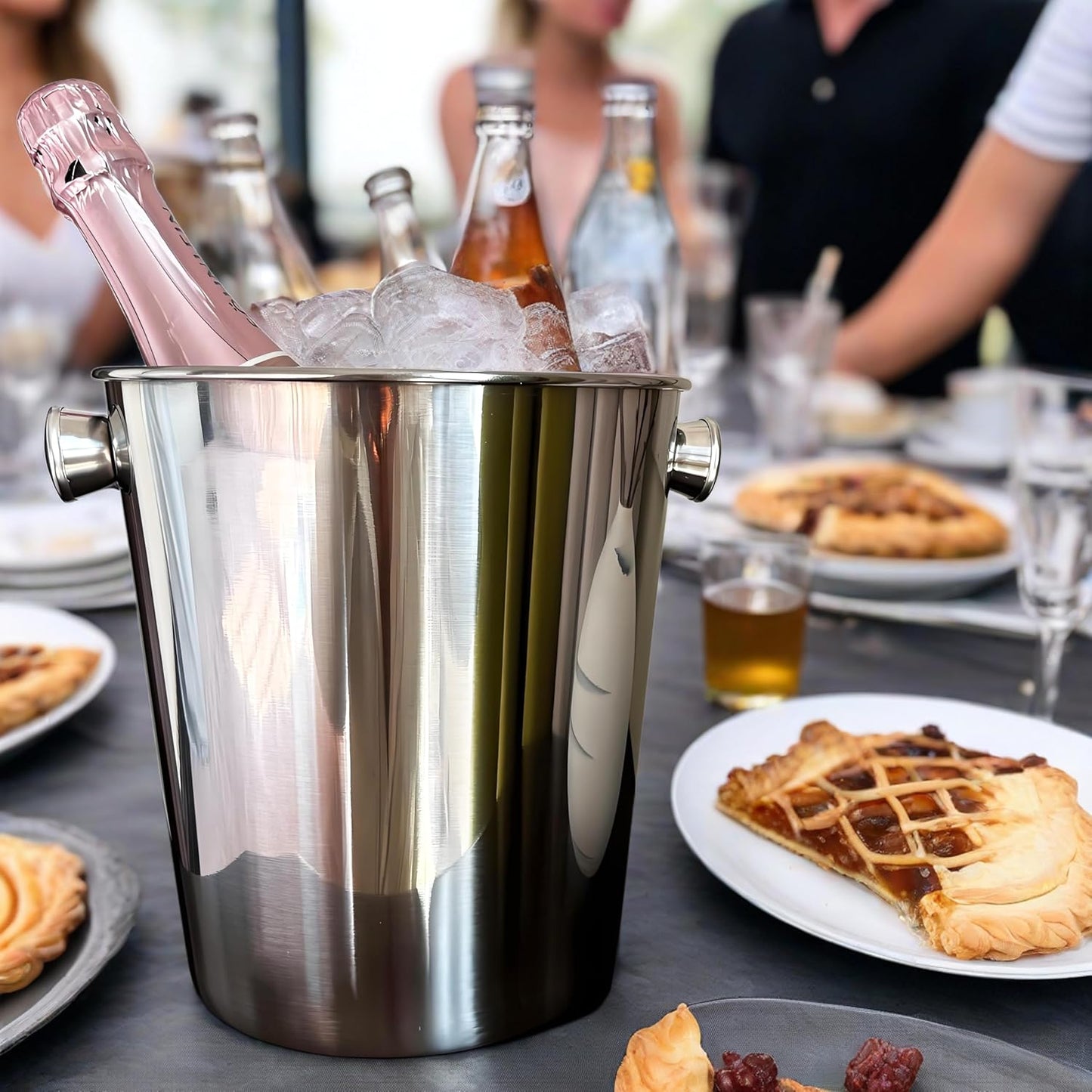 Champagne Bucke with Scoop Ice Bucket for Parties 2 Packs