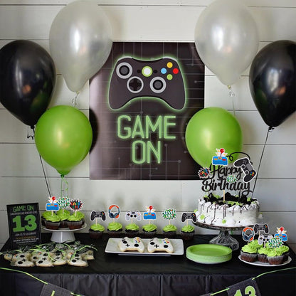 36 PCS Video Game Cupcake Toppers Assembled Game On Controllers Cupcake Picks GamePad Cake Decorations for Game Theme Baby Shower Kids Boys Girls Birthday Anniversary Party Decorations Supplies