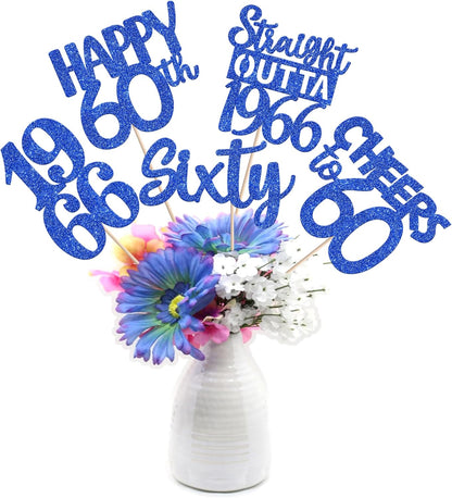 15 PCS 50th Birthday Centerpiece Sticks Fifty Happy 50th Straight Outta 1976 Table Flower Centerpieces Sticks Cheers to 50 Floral Decorations for 50th Birthday Party Centerpieces Supplies Black