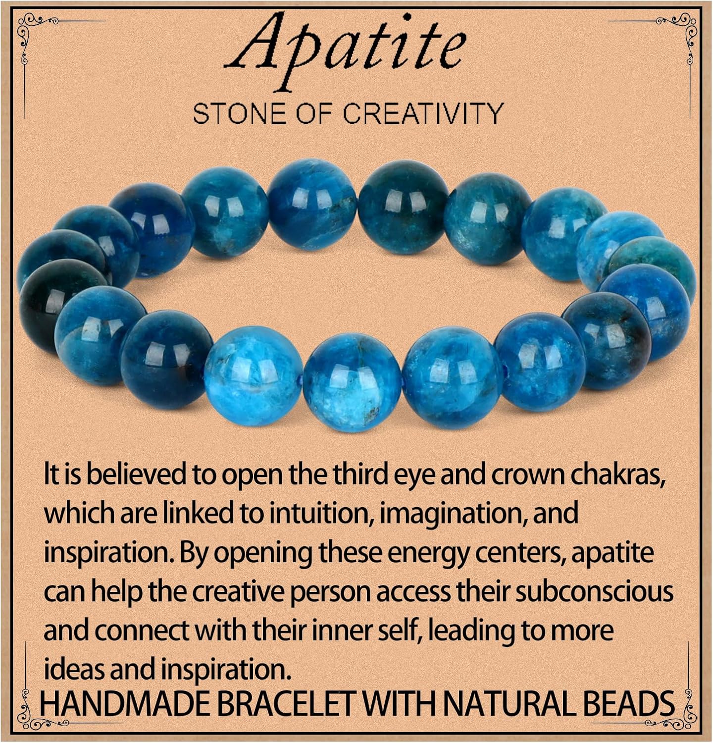 LPBeads Handmade Natural Gemstone Stretch Elastic Bracelet Healing Crystal Round Stone Beads Jewelry Gifts for Women Men