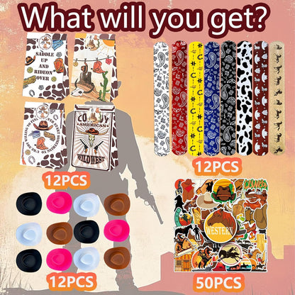 Mexican Fiesta Party Favor 122 PCS Mexican Themed 12 Slap Bracelets 12 Silicone Bracelets 50 Stickers 12 glitter drinking straws 12 Fiesta Keychains 12 Candy Bags 12 Bubble Wands for Mexican Party