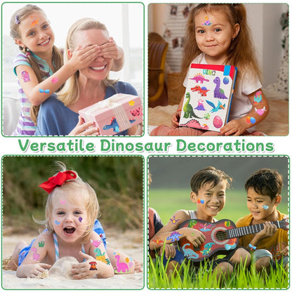 Ozepao Dinosaur Glitter Temporary Tattoos for Kids - 160 Styles - Dino Party Favors, Birthday Party Supplies, T-rex Decorations