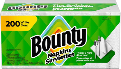 Bounty Paper Napkins, White, 400 Count