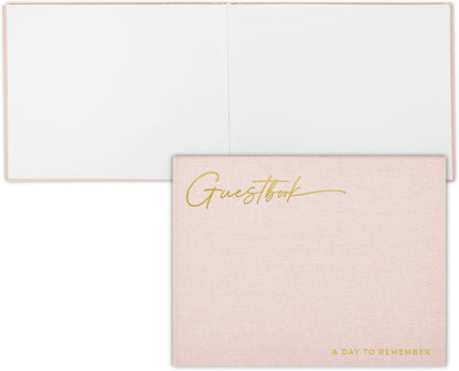 ZICOTO Beautiful Wedding Guest Book for Your Wedding Reception - Simply Elegant Guestbook to Sign in and Add Polaroid Photos - The Perfect Baby Shower Guest Book for The Special Day