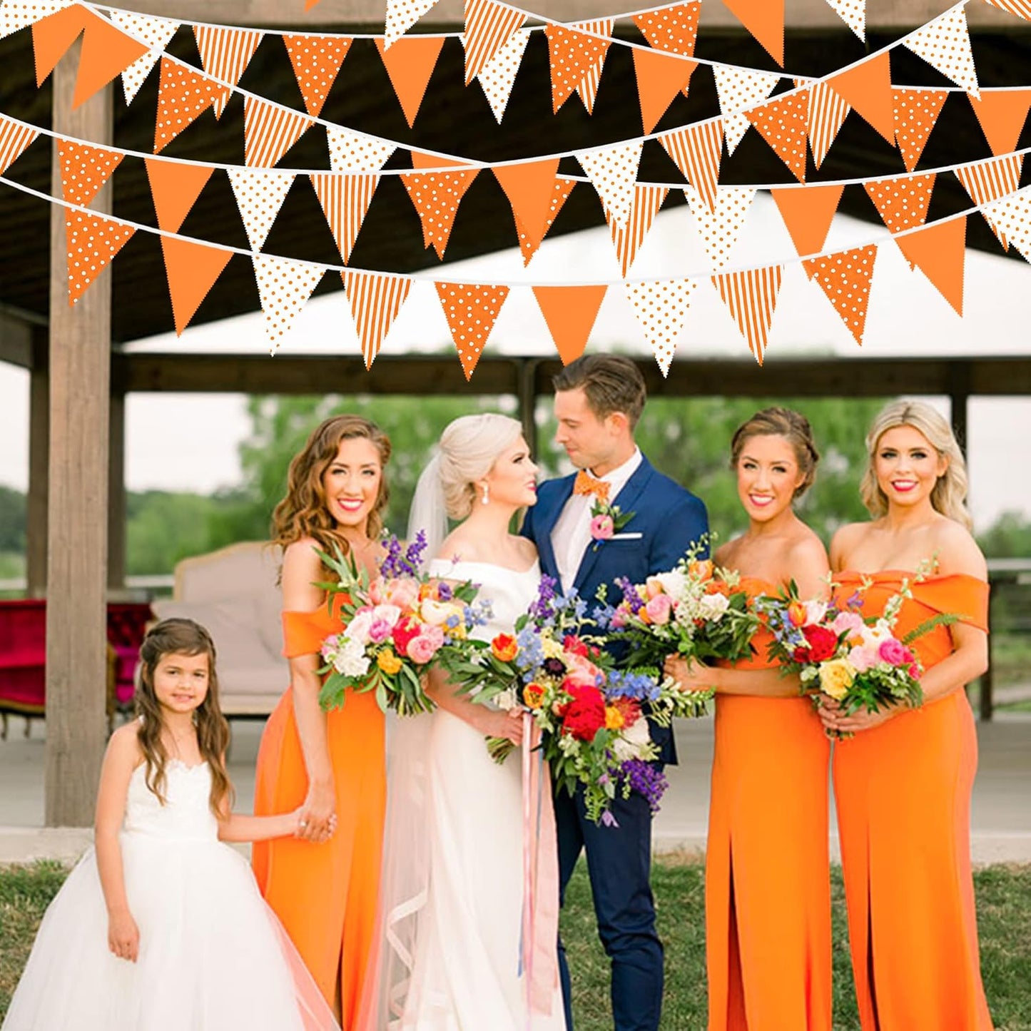 32Ft Dusty Blue Party Decorations Retro Blue Gingham Triangle Banner Flag Pennant Fabric Garland Streamers for Nautical Wedding Birthday Ahoy Achor Bridal Baby Shower Under The Sea Decor Supplies