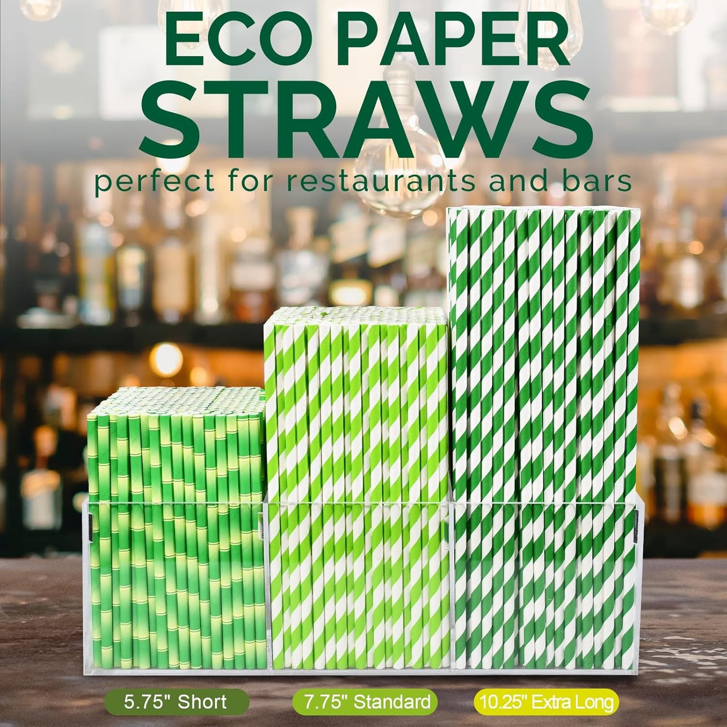 5.75 inch Orange Paper Cocktail Straws, Short Disposable Drinking Straws 500 Counts, Unwrapped - Compostable