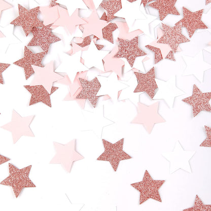 300pcs Navy Blue White Silver Confetti,Glitter Paper decor Twinkle Little Star Table Confetti,Birthday Graduation 2024 Fathers Day Wedding Baby Shower Party Decorations Circle Dots Lasting Surprise