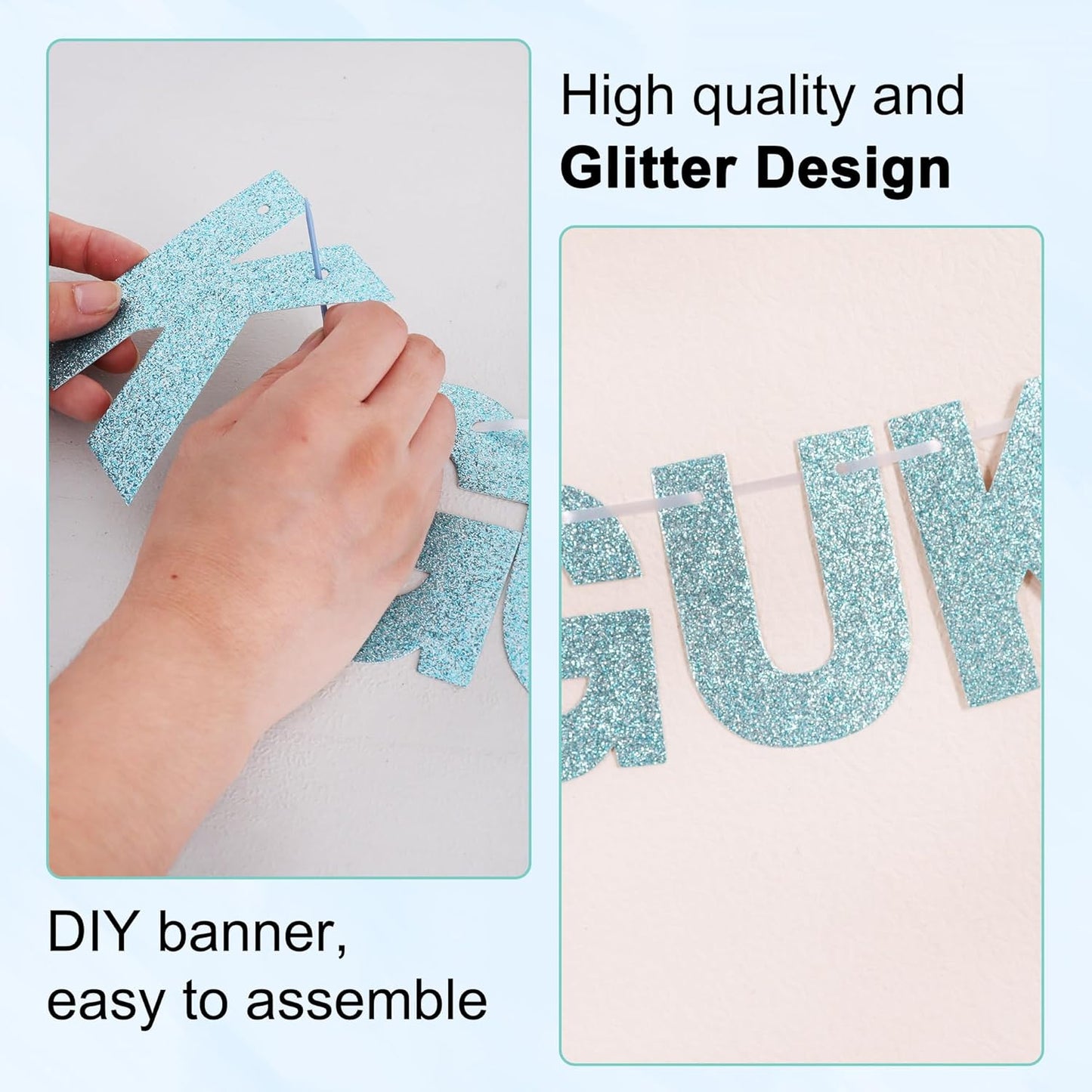 BEISHIDA 116 PCS A-Z DIY Letter Banner Kit Make Your Own Banner Including 111 Letters and Numbers 3 Rope and 2 Threading Device,Customized for Birthday Graduation Wedding Decor Black