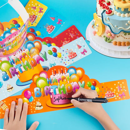 Birthday Crowns for Kids - 36 PCS Colorful Paper Crowns,Birthday Party Hats for Classroom,Party Supplies for Teachers & Students