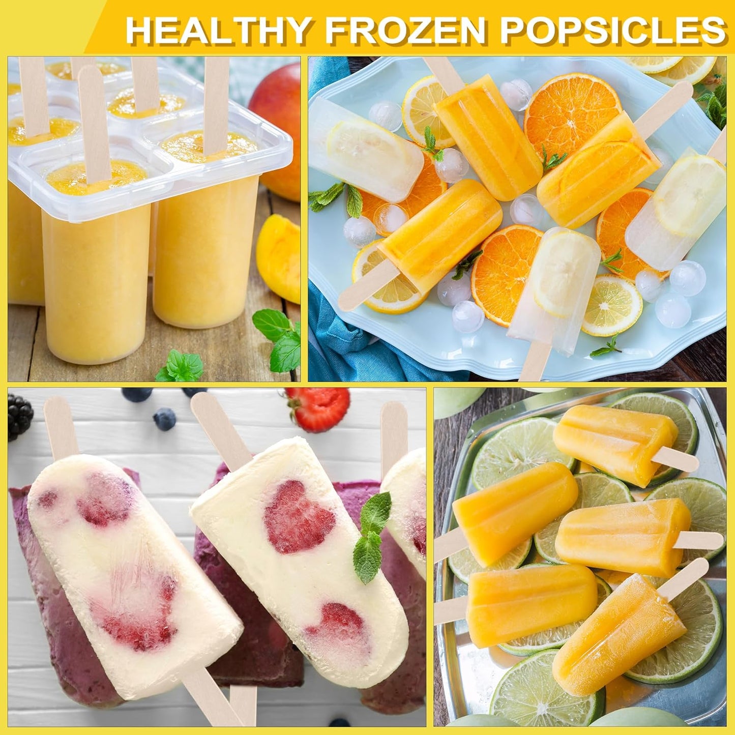 1200 Pieces Wooden Craft Sticks, 4.5 Inch Long Natural Wood Popsicle Ice Cream Sticks for DIY Wood Crafts, Hair Removal and Waxing Supplies, Paint Stirrer, Art Projects and Ice Pop Sticks