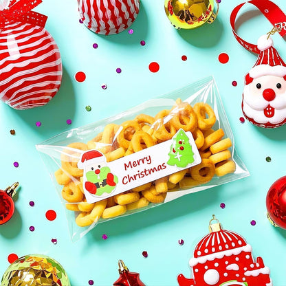 PigPotParty Cookie Bags 4''x 6", 100 Pcs Self Sealing Cellophane Treat Bags, Small Clear Plastic Goodie Bag for Gift, Snack, Party Favor, Candy