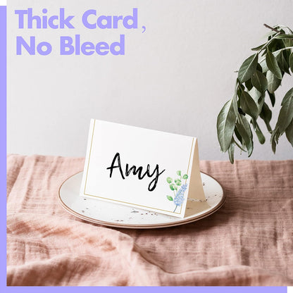 Gethelud 110 PCS Tent Cards, Small Blank Place Cards Delicate Seating Cards Blank Name Cards Escort Cards for Wedding, Table, Dinner Parties, Receptions (Each Measures 2” x 3.5”)