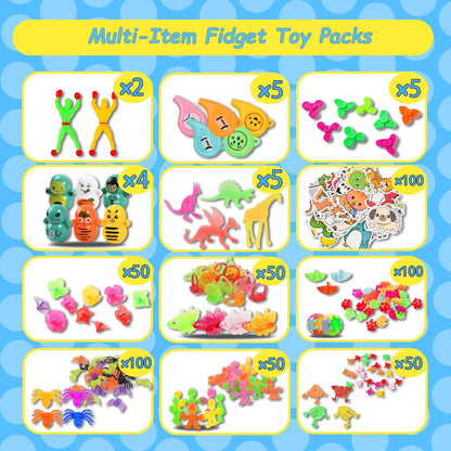 1000 Pcs Party Favors for Kids, Fidget Toys Bulk, Prizes for Kids, Fidget Stocking Stuffers Birthday Party Gifts, Carnival Treasure Classroom Prizes Box, Goodie Bag Stuffers