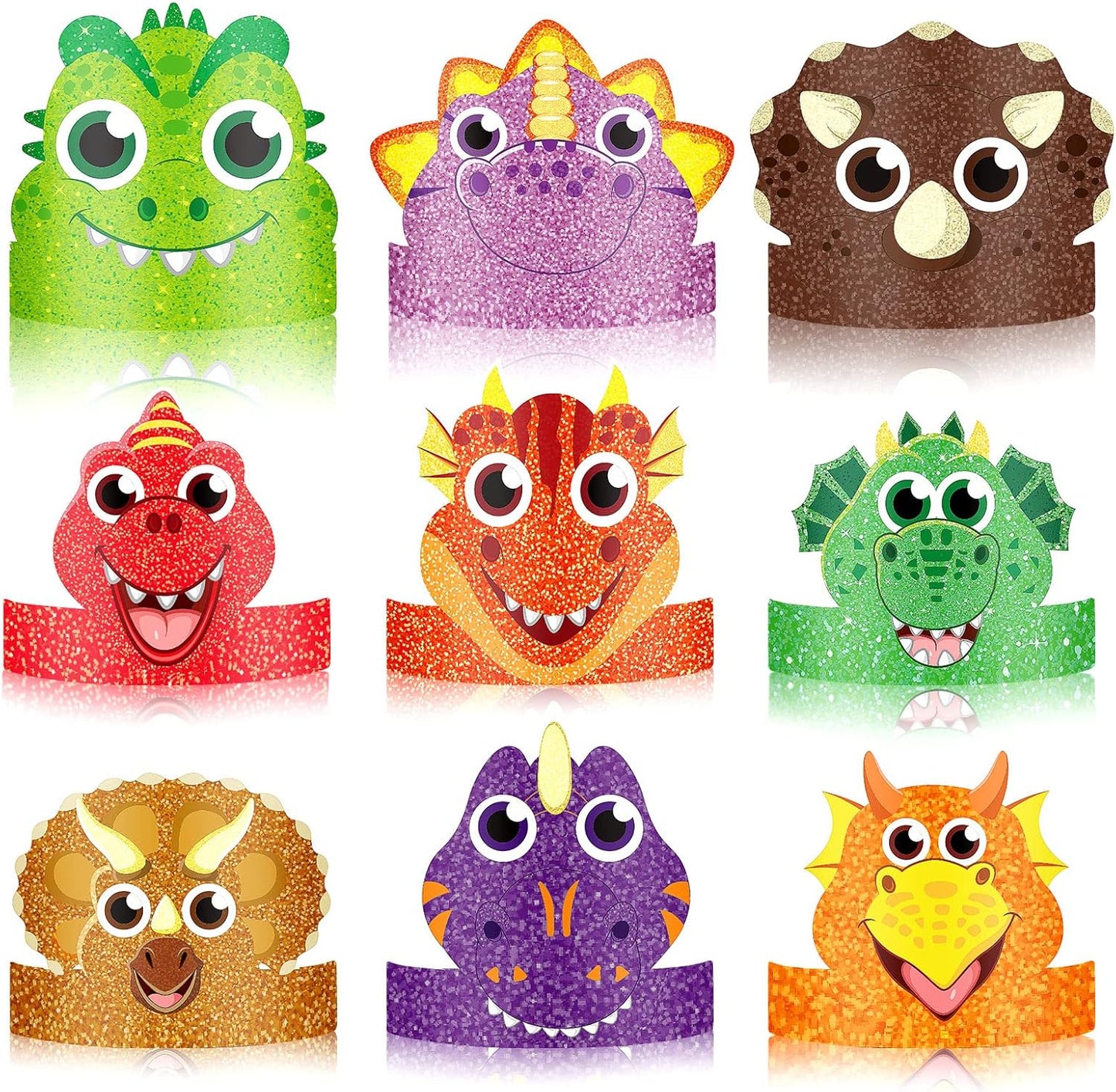 Gersoniel 24 Pcs Party Hats for Kids Paper Headbands Crown for Boys Girls, Birthday Party Decoration Favors