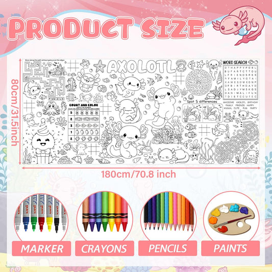 Wedding Giant Coloring Poster for Kids Large Coloring Tablecloth Big Paper Sheets Page Wedding Theme Table Cloth DIY Activity Game Art Crafts Mat Wall Home Classroom Party Decoration Supplies