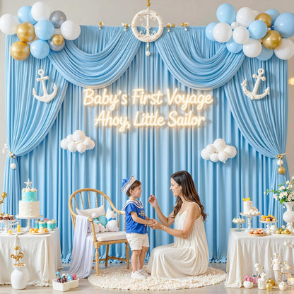 10 ft x 10 ft Wrinkle Free White Backdrop Curtains for Wedding Parties, Polyester Photography Backdrop Drapes for Birthday Parties Stage Backdrop Stand, 2 Panels 5x10FT Background Curtains