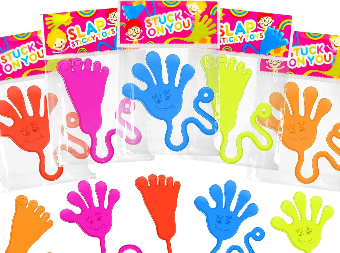 Large Sticky Hands & Feet Party Favors Supplies for Toddlers (20 PCS),Birthday Pinata Goodie Bag Stuffer Fillers for Kids,School Student Non Candy Treats Treasure Box Prizes Toys Gifts for Boys Girls