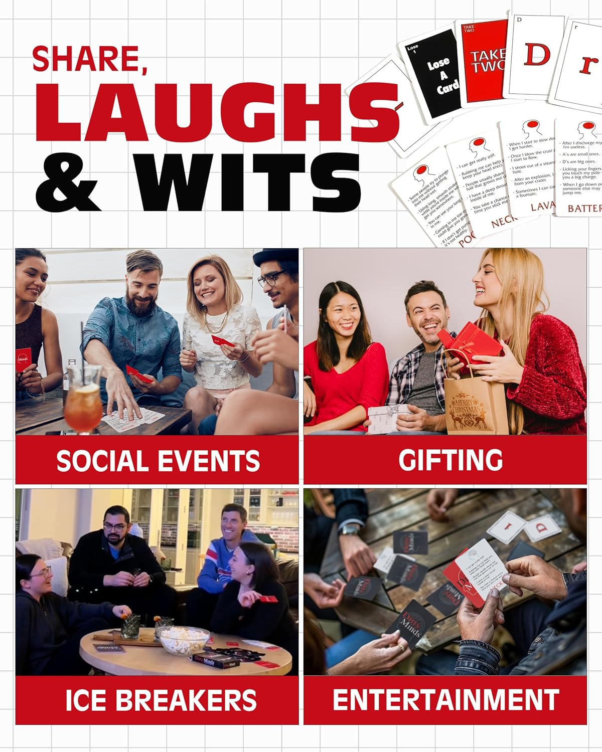 TDC Games Travel Dirty Minds Card Game for Adults, Party Game for Couples Date Night and Bachelorette Parties