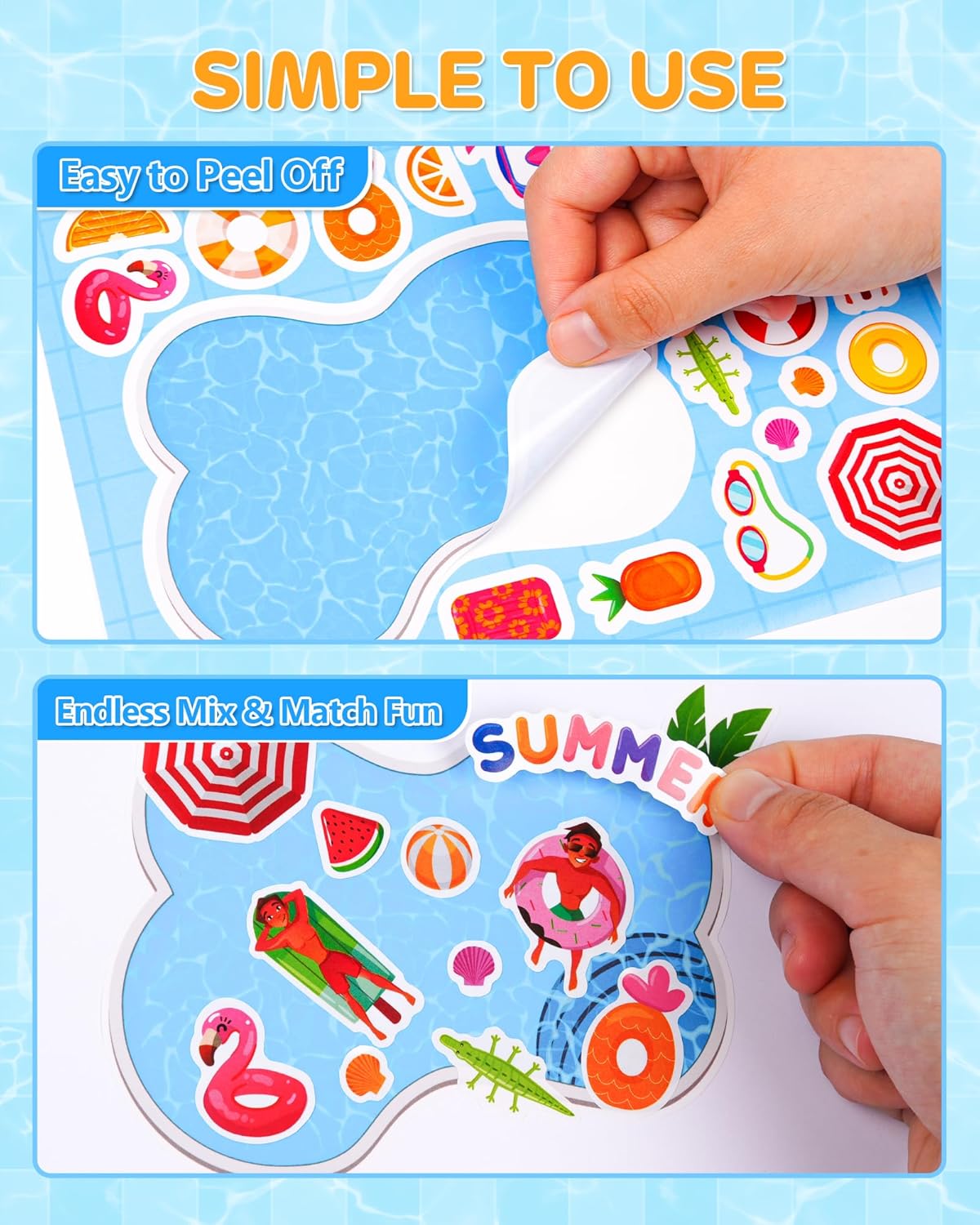 Aowplc 36 Pcs Make-A-Face Sticker Sheets Kids Party Favors Mix and Match Stickers with Dinosaurs, Mermaids, Unicorns, Horses, Farm & Sea Animals for Parties, Birthdays, Classroom Activities & Crafts
