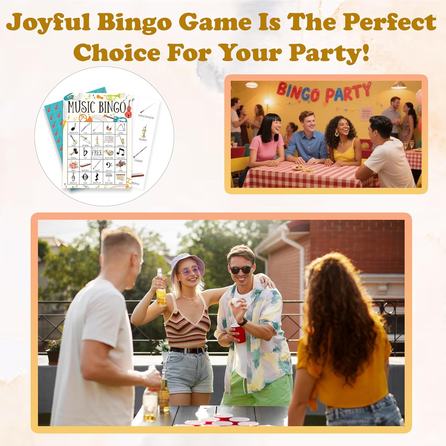 Book Bingo Game, Reading Party Bingo Cards Set, Read Themed Party Games Supplies for Book Lovers, Adults Family Friends Holiday Activities Favors Decorations for 24 Player, 01
