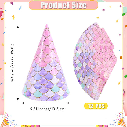 CANREVEL 12 PCS Party Hats for Adults, Party Headwear, Happy Birthday Hats, Birthday Party Decorations for Women Men