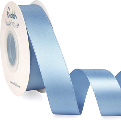 Ribbli Double Faced White Satin Ribbon,3/8” x Continuous 25 Yards,Fabric Ribbon use for Bows Bouquet,Gift Wrapping,Floral Arrangement