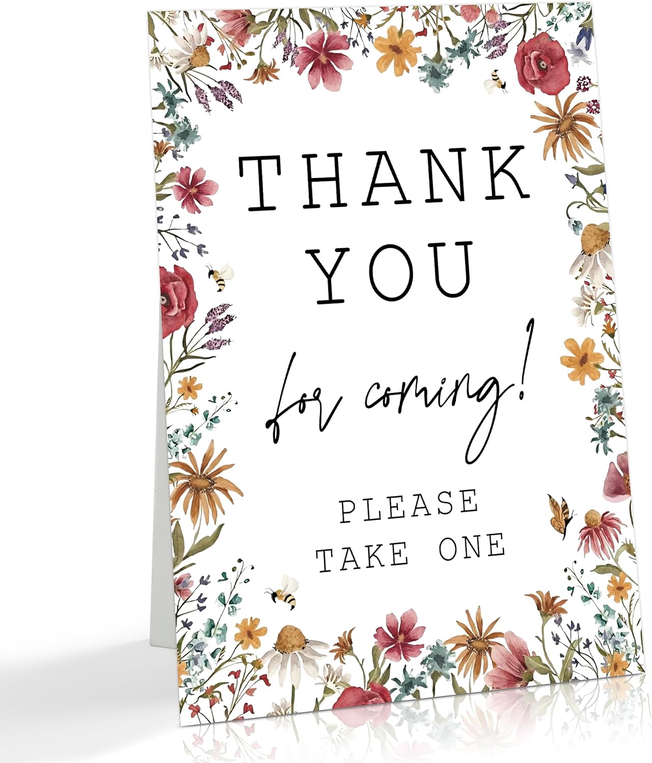 Wild Flower Audio Guest Book Sign, Baby in Bloom Love is in Bloom Decorations, Bridal Shower Baby Shower Wedding Signs for Reception, Floral Party Table Decor, 8 x 11 Inch