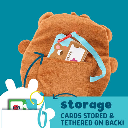 Chuckle & Roar Sensory Seek & Find Scavenger Hunt Bear – Plush Travel Toy with Hidden Objects, 40 No-Reading Challenge Cards, Sensory Activity for Focus & Calm, Toddler Gift Ages 3+