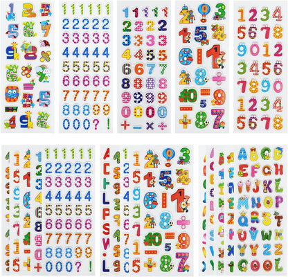24 Sheets(500+) 3D Puffy Stickers for Toddlers Kids, Bulk Preschool Sticker Sheets for Reward, Craft, Scrapbooking Including Animal, Fruits, Dinosaurs, Fish and More