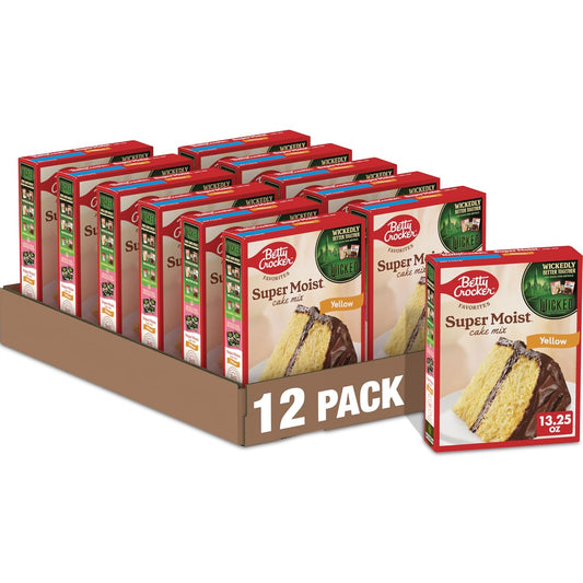 Betty Crocker Favorites Super Moist Vanilla Cake Mix, 13.25 oz (Pack of 12)