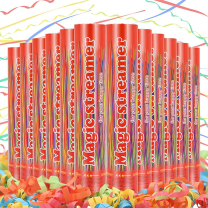 Confetti Cannon Rose Gold Confetti Poppers 12 Pack Confetti Party Cannon Bulk Pink Foil Party Poppers Shooters Mylar Popper for Wedding,Birthday,Graduations,New Year Celebration