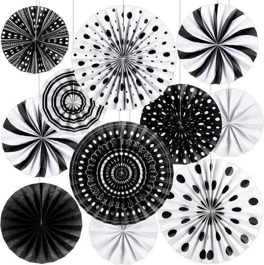 18 Pcs Hanging Paper Fans Decor Back to School Paper Fans Round Garlands Bulletin Board Classroom Decorations for Party Supplies Classroom Decor(Retro Boho)