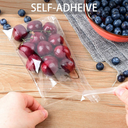 350 Pcs 4x6" Clear Cookie Treat Bags, Self-Sealing Resealable Cellophane Dessert Wrapper - Perfect for Gift Giving & Party Favors