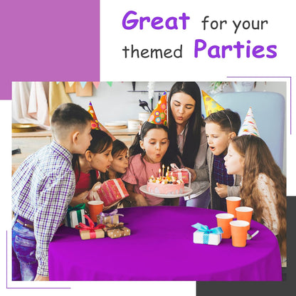 14 Pack Black 54 x 108 in. Rectangle Disposable Plastic Tablecloths - Smooth Decorative Covers for Parties, Weddings