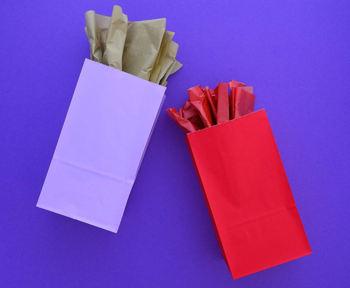 Partay Shenanigans Party Favor Bags - 50 Pack Kraft Paper Goodie Gift Lunch Treat Bags - Party Supplies for Theme Kids Birthday - 5"x3"x9" (Baby Blue)