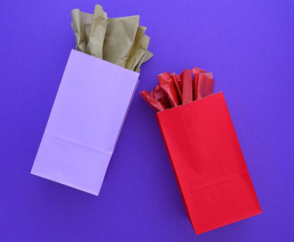 Partay Shenanigans Party Favor Bags - 50 Pack Kraft Paper Goodie Gift Lunch Treat Bags - Party Supplies for Theme Kids Birthday - 5"x3"x9" (Baby Blue)