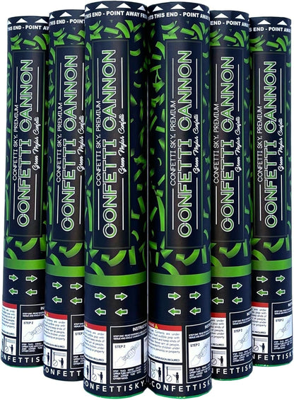 Confetti Sky [6 Pack] 12 Inch Confetti Cannons | Multicolor Confetti Poppers for Wedding Celebration, Birthday Party, Pranks, Graduation, Christmas Eve and New Year Celebration