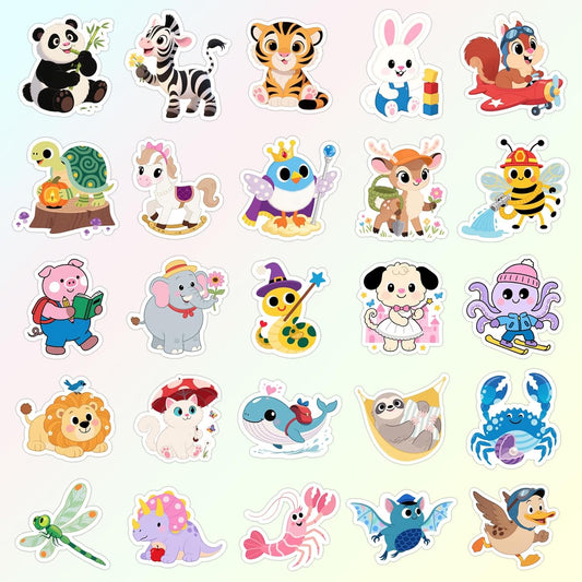 50PCS Smiling Stickers, Cute Water Bottle Stickers for Kids, for Teaching Rewards, Notebooks, Stationery, Luggage, Cartoon PVC Happy Stickers