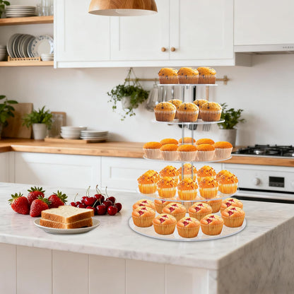 Acrylic Cupcake Tower, 7-Tier Round Cake Stand for 100 Cupcakes, Dessert Display for Parties & Weddings
