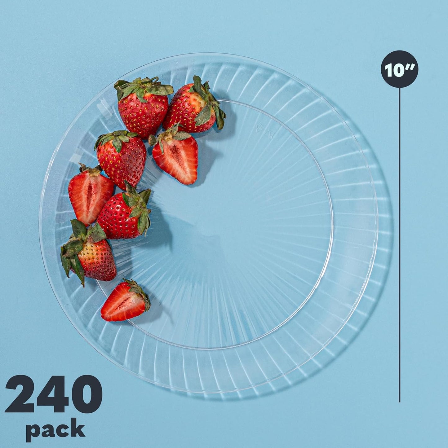 PLASTICPRO 30 Pack Crystal Like Clear Disposable Plastic Plates Dinner Dishes 6 ounce Bowls for Special Occasions Parties